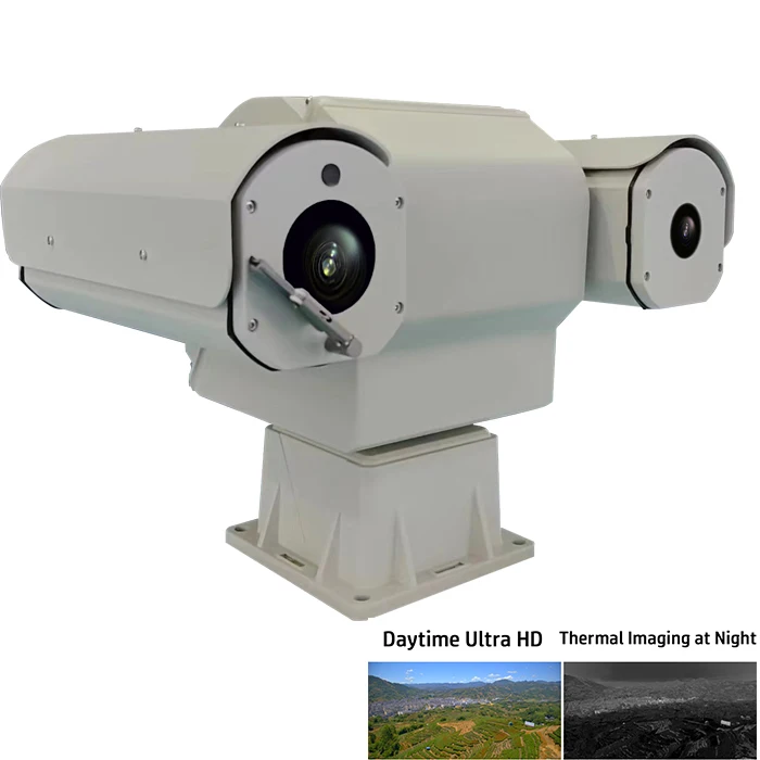 Rugged IP66 Recognition Thermal Imaging Long Range PTZ Surveillance Camera With AI-Driven Tracking Drones