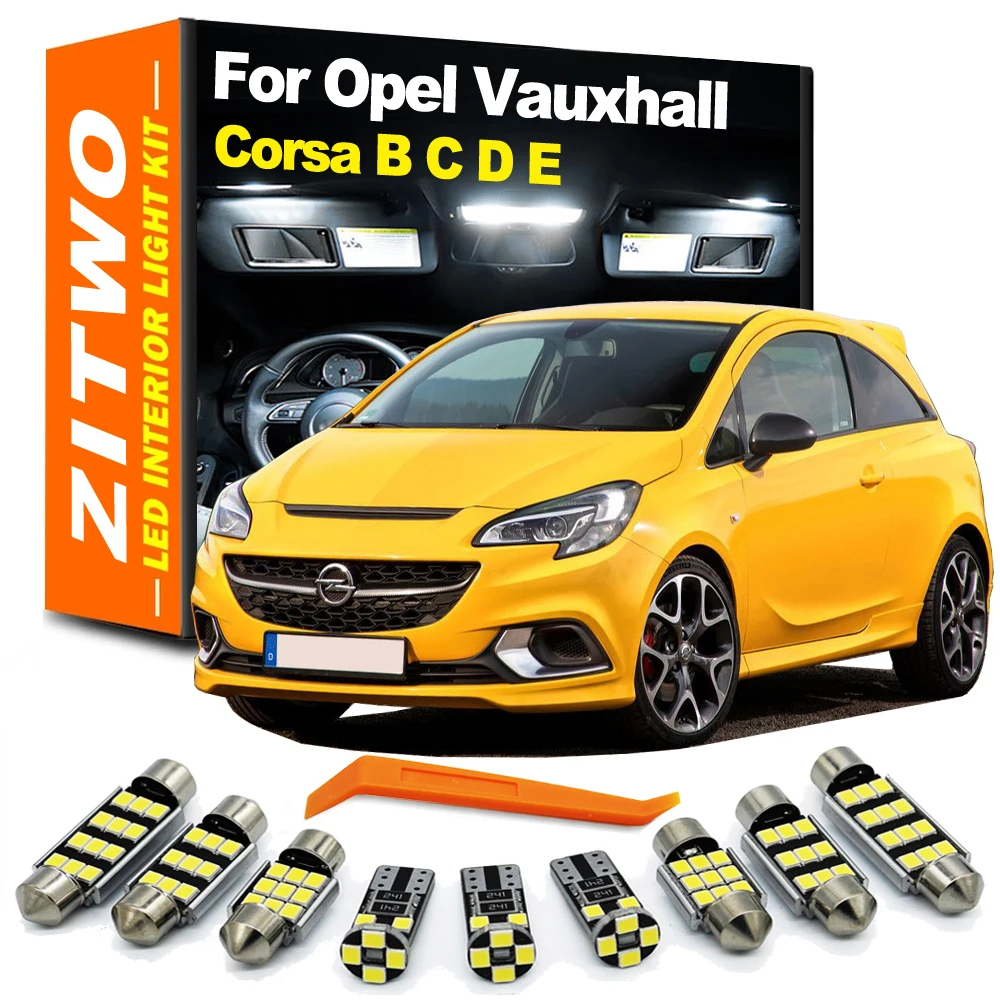 ZITWO LED Interior Dome Map Light Bulb Kit For Opel Vauxhall Corsa B C D E 1993- 2013 2014 2015 2016 2017 2018 2019 Accessories