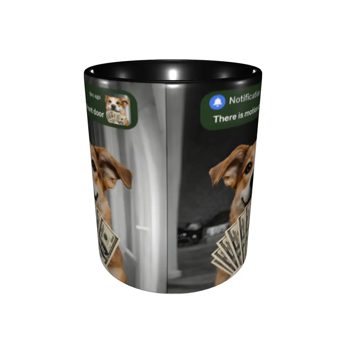 Funny Dog There Is Motion At Your Front Door Mugs Cute Tea Cup Healing Gift For Kids Adult