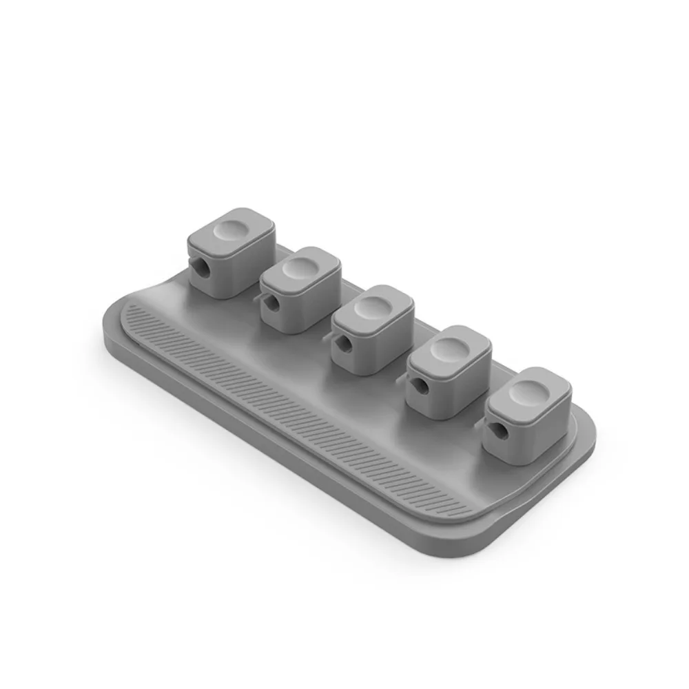 

Universal Silicone Magnetic Cable Management Self-Adhesive Fixed 5 Clips Cord Winder Row Multi-purpose Charging Line Holder