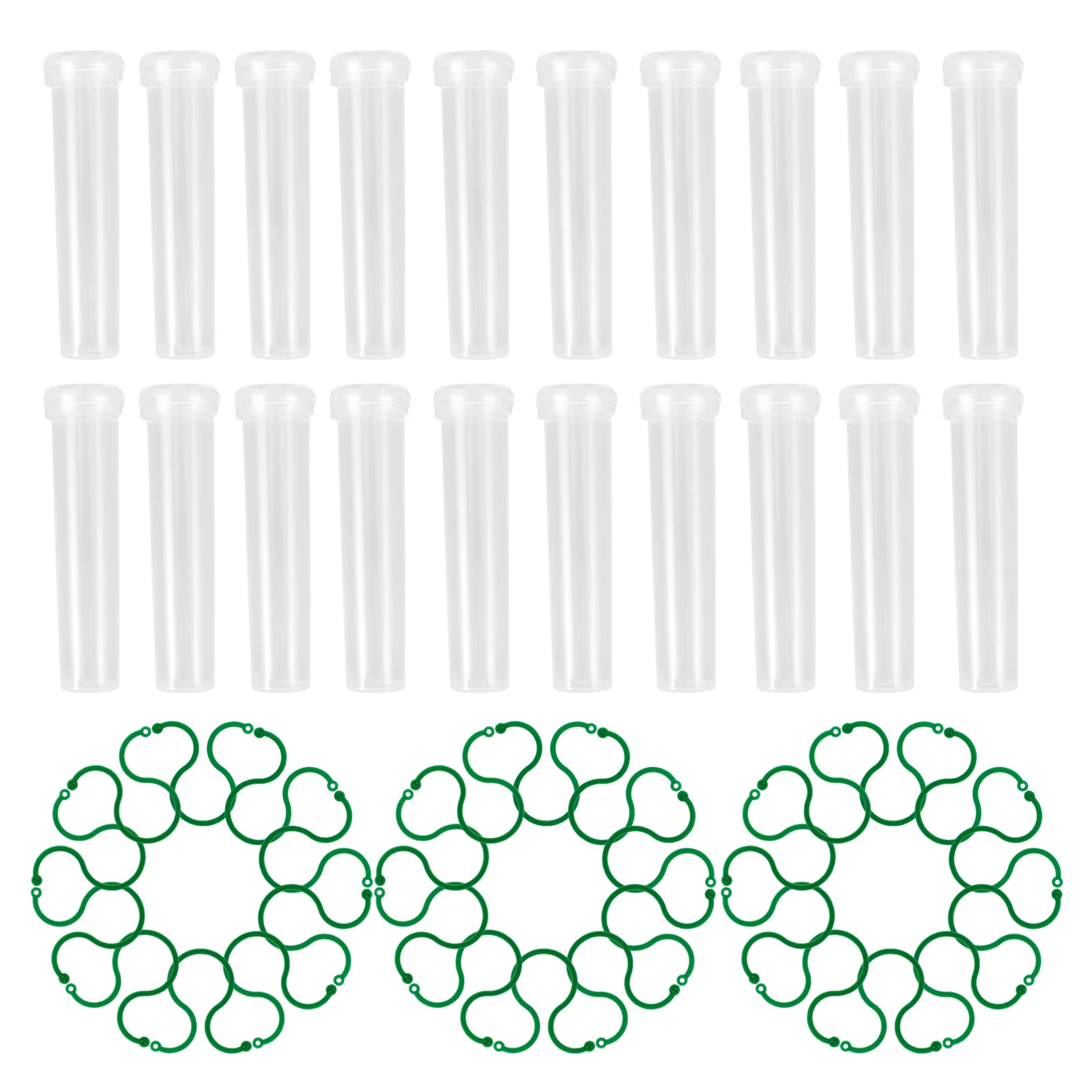

1 set Floral Tubes for Fresh Flowers Plastic Floral Water Bottles Flower Bottles 7cm Tube Hooks for Arrangement