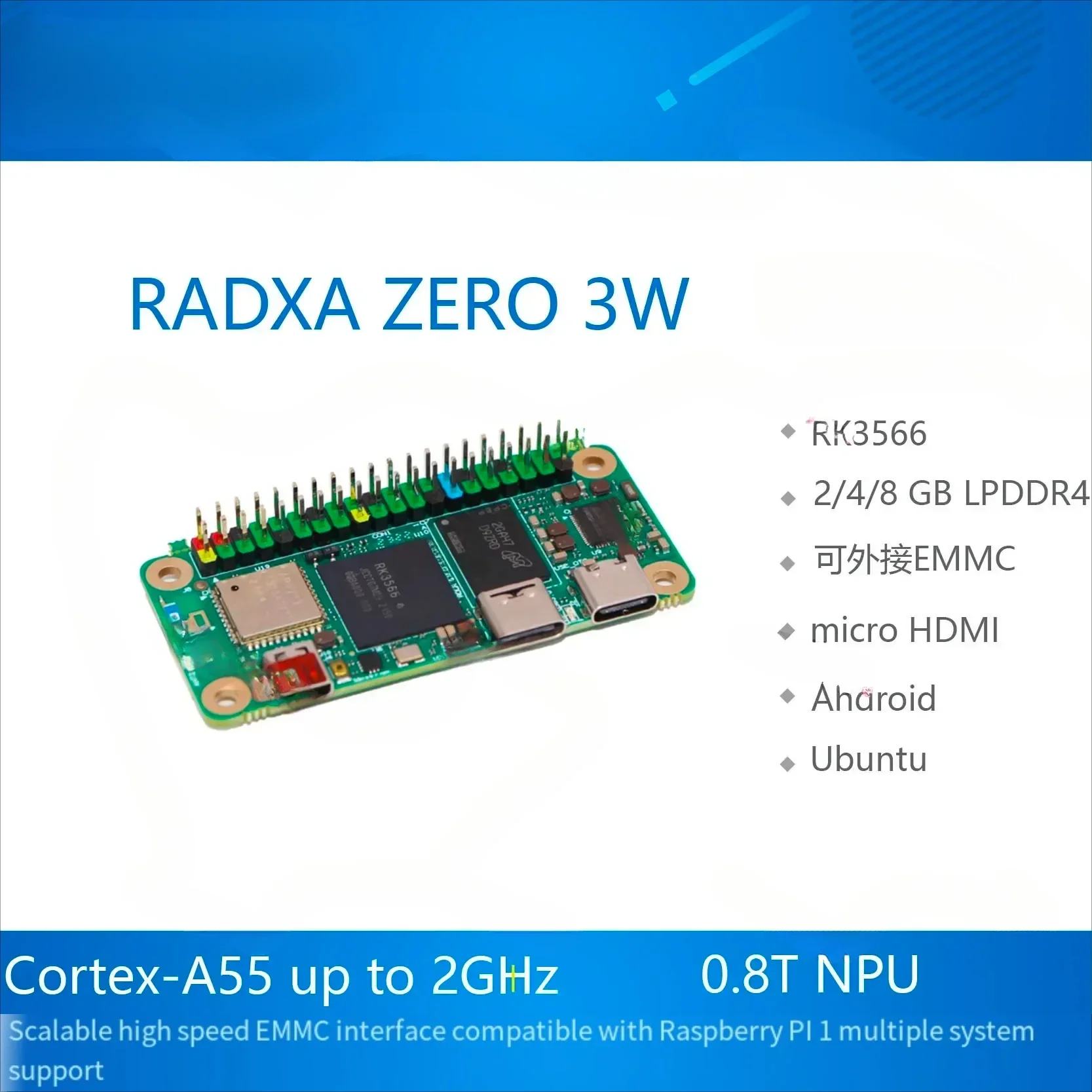 3W Development Board Quad-Core Mini Development Board Rk3566 Chip Rock