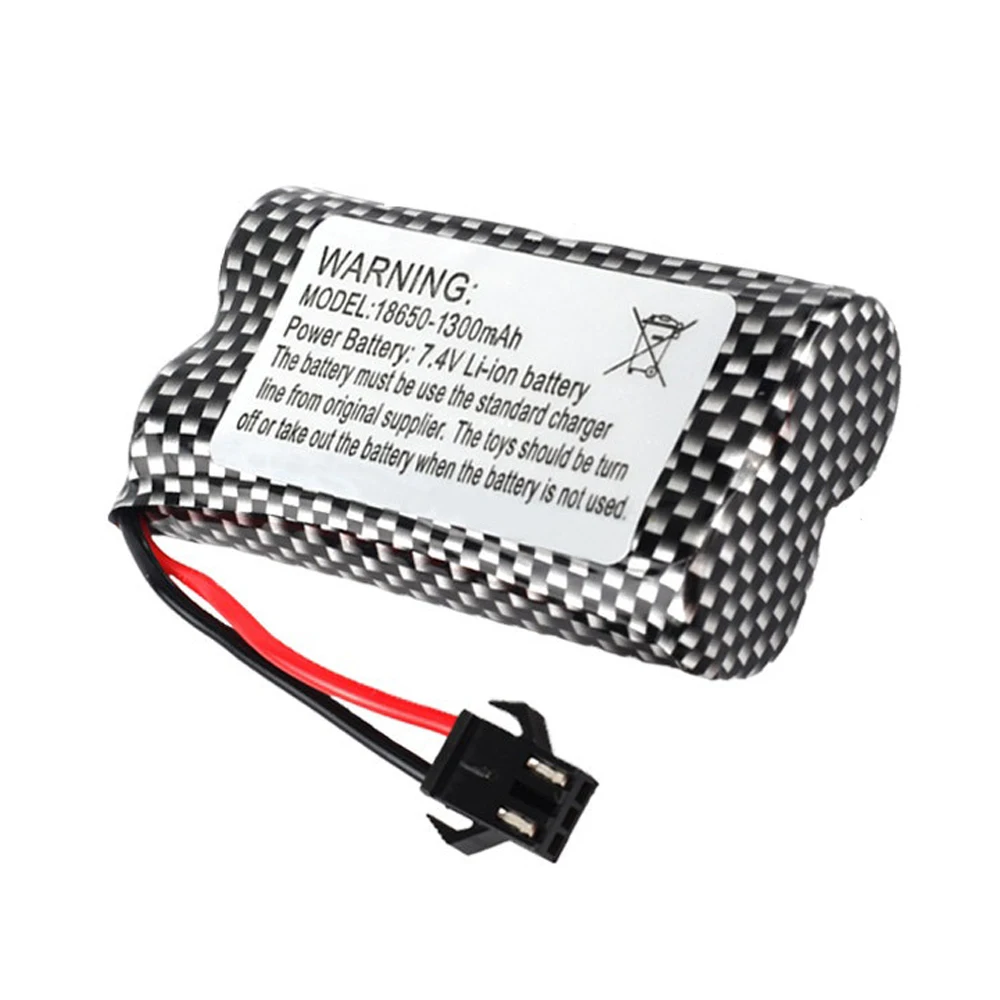 7.4 V 1300mAh 2S li-ion batteria SM-3P per orologio Gesture Sensing Twisted RC stunt car RC auto camion barche giocattoli parti 7.4 V batteria