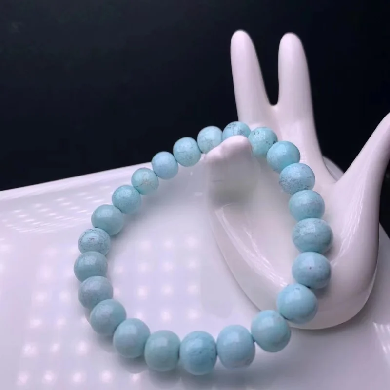 Factory Wholesale Raw Ore Hubei Turquoise Old Type Beads Bracelet Porcelain Degree Is Good Hand Toy Easy to Color High Cost Perf