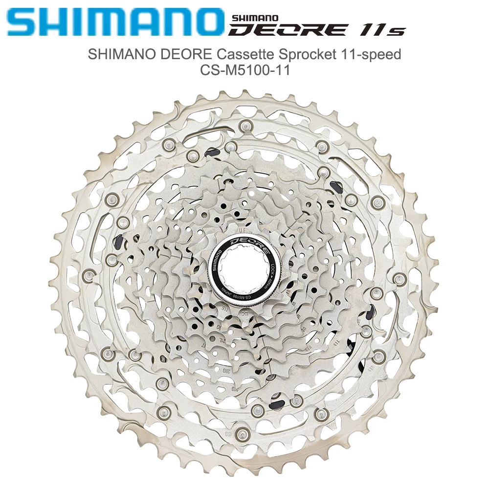 

SHIMANO Deore CS-M5100-11 Cassette Sprocket for MTB Bike 11S 11V 11-51T Freewheel HYPERGLIDE Tech Bicycle Flywheel Original Part