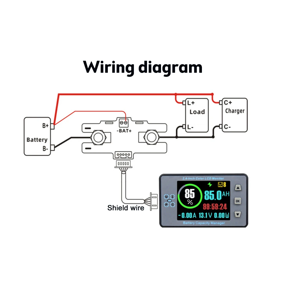 DC8-100V VA9810 Coulomb Teller Meter Batterij Capaciteit Indicator Voltage Huidige Display Lithium Voor Lood-zuur Batterij Detector