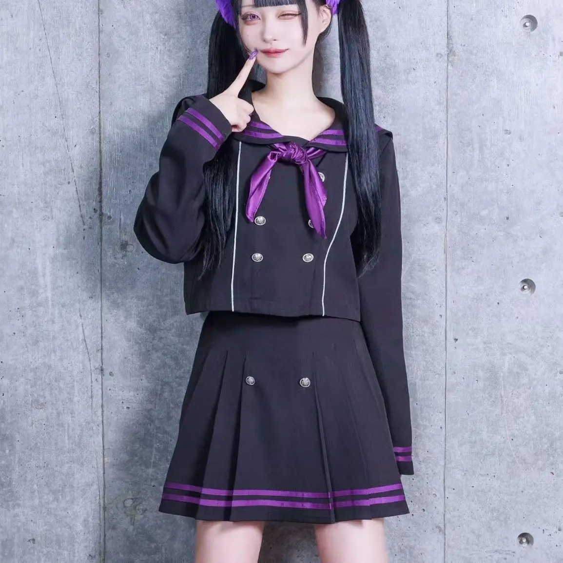 

Japan JK Original Genuine JK Uniform Japanese Girl Bad Sailor Uniform Suit