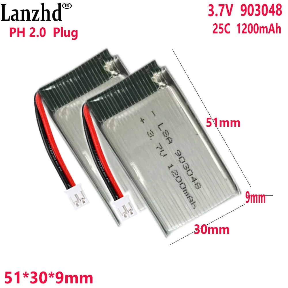 

3.7V battery Li polymer 25C 1200mAh For Remote control quadcopter UAV lithium battery Model aircraft JJRC H11C H11D battery