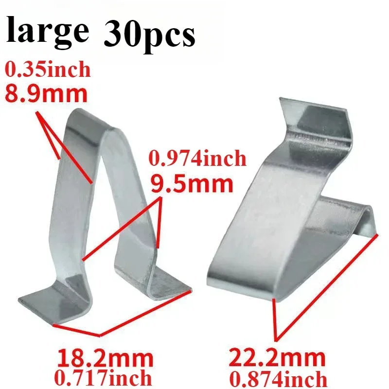 10-100X Auto Tür Metall Trim Panel Frühling Clip Trim Moulding Clip Für VW Audi GTI R32 Passat Jetta Kaninchen Tiguan Quattro Q3 Q5 Q8