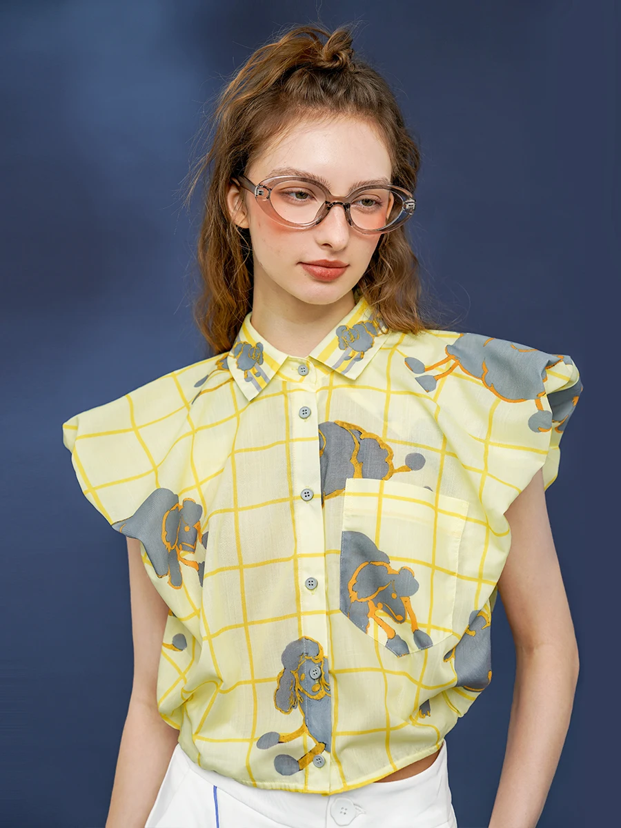 

Women's Lemon Yellow Fresh Shirt，Summer