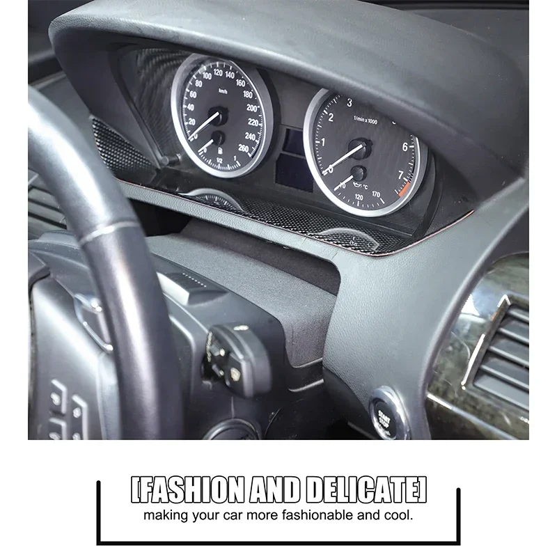 

For BMW 6 Series M6 E63 E64 2004 2005 2006 2007 2008 2009 2010 Soft Carbon Fibre Car Dash Board Trim Sticker Car Accessories