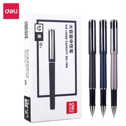 Deli 3pcs 0.5mm Black Ink Gel Pen Signing Pen School Student Supplies Office Supplies Stationery Office Pen