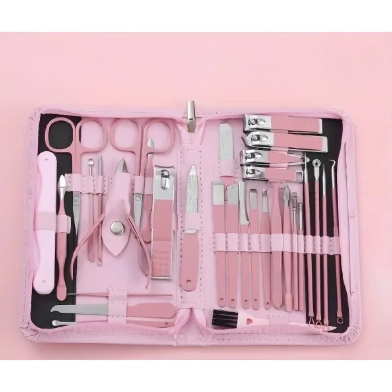 Modern Concave Edge Stainless Steel Manicure Pedicure Grooming Kit