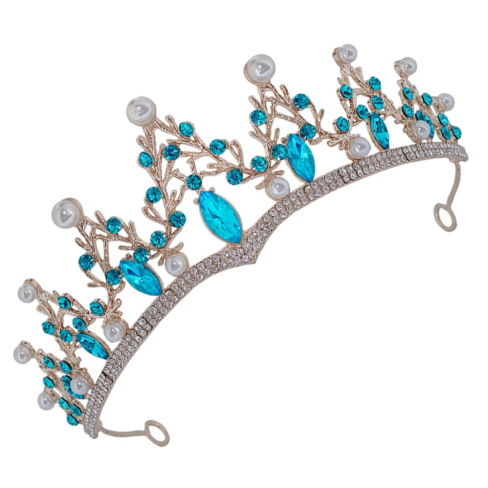 

Rhinestone Crown Headband For Women Wedding Bride Tiara Birthday Party Bridal Hair Accessories Shiny Crown