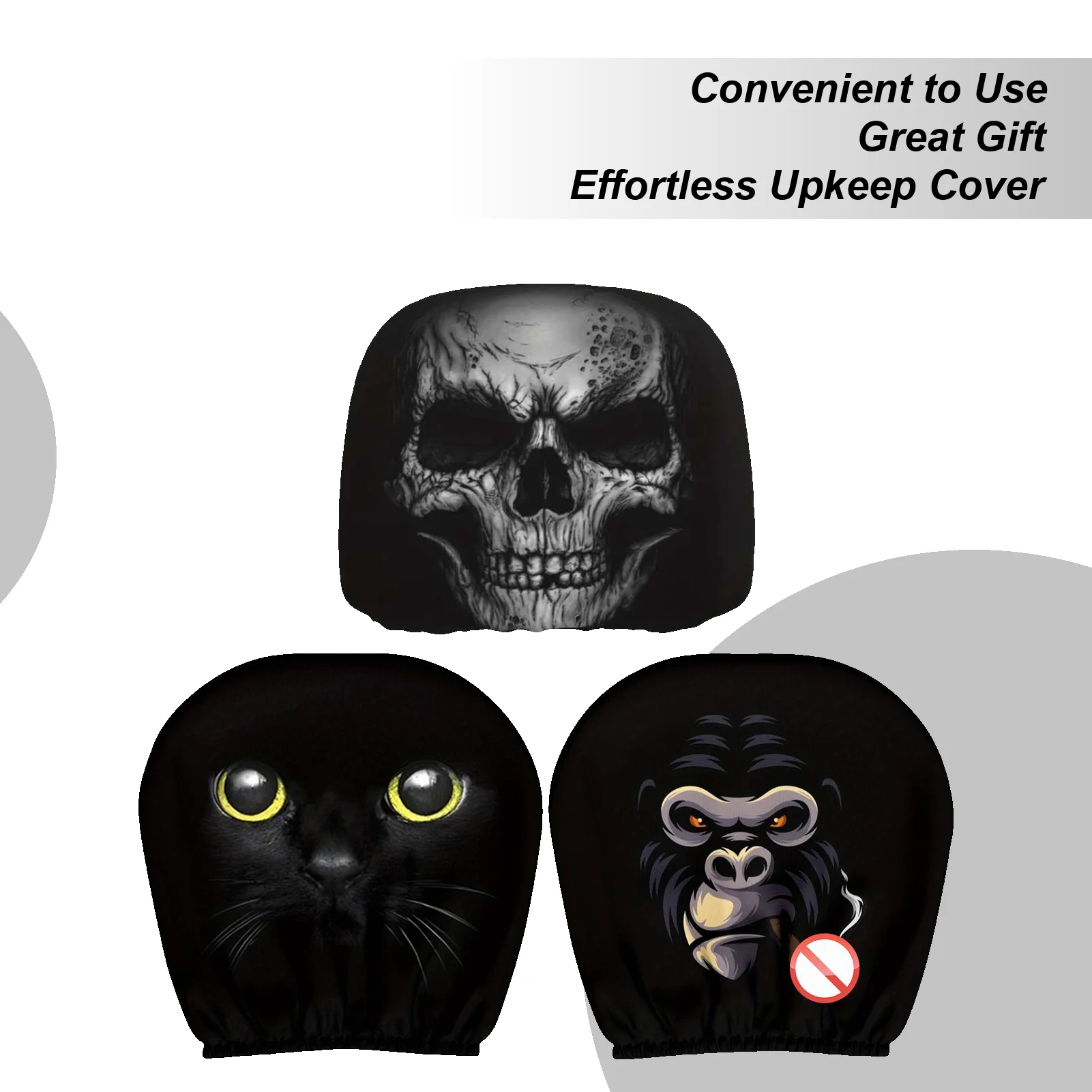 

Headrest Cover 2 Piece Ice Silk Car Seat Headrest Cover Baby Automotive Seat Protector For Sedan Suv Truck Vehicle Decoration