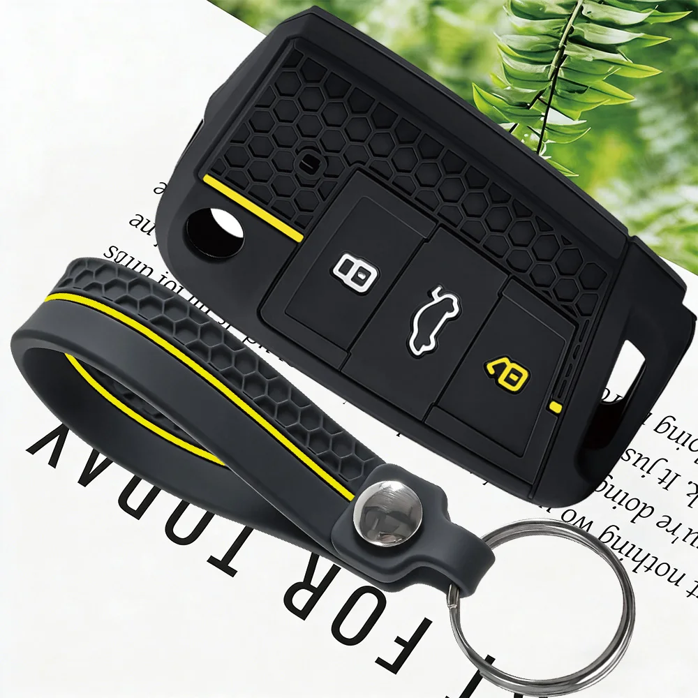 Car Key Case Cover Keychain For VW Golf GTI POLO T-Cross T-Roc Touran Tiguan for Skoda Octavia Fabia for Seat Ibiza Leon Ateca