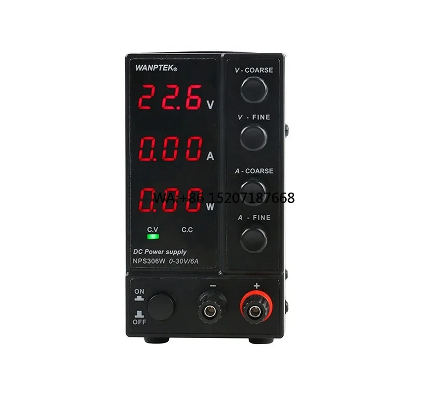 NPS306W 110V/220V Pantalla de posición de tres cuatro dígitos Fuente de alimentación estabilizadora de voltaje ajustable CC 30V 6A 180W