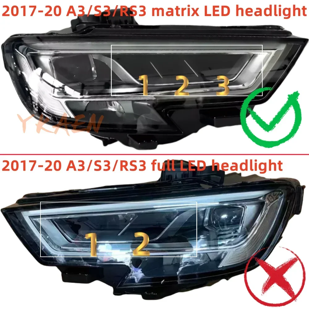 New 4x Matrix Headlight Daylight DRL Module Unit LED Board 8V0998473B 8V0998474B 2017-2020 for Audi A3 S3 RS3 Custom