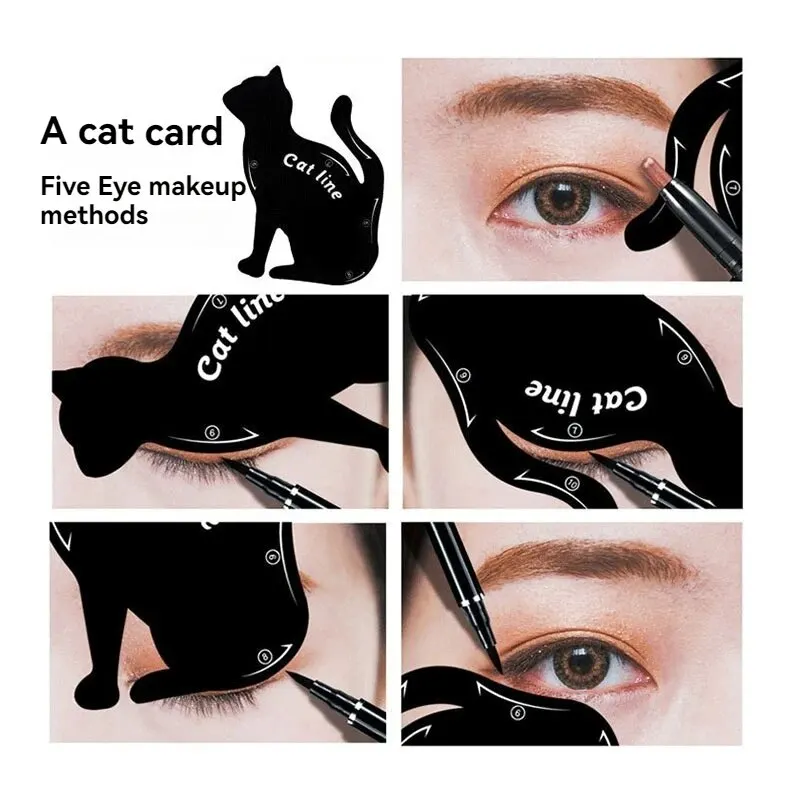 Cat Eyeliner Card Cat Line Auxiliary Tool Cat Eye Card Eyeliner Model Card Applicable Auxiliary Tool for Beginners