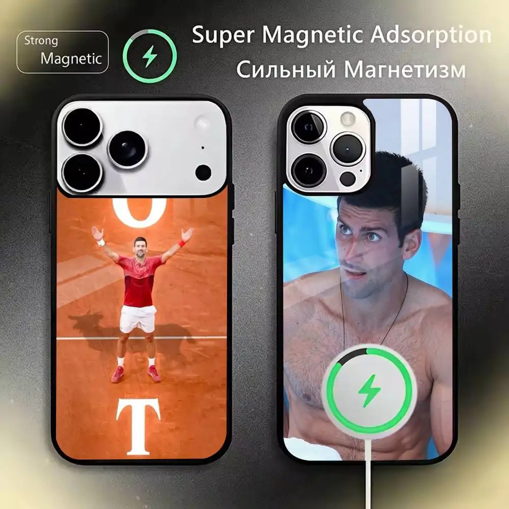 

Tennis king Novak Djokovic Phone Case For iPhone 17,16,15,14,13,12,11Plus,Pro,Max for Magnetic Wireless Charging