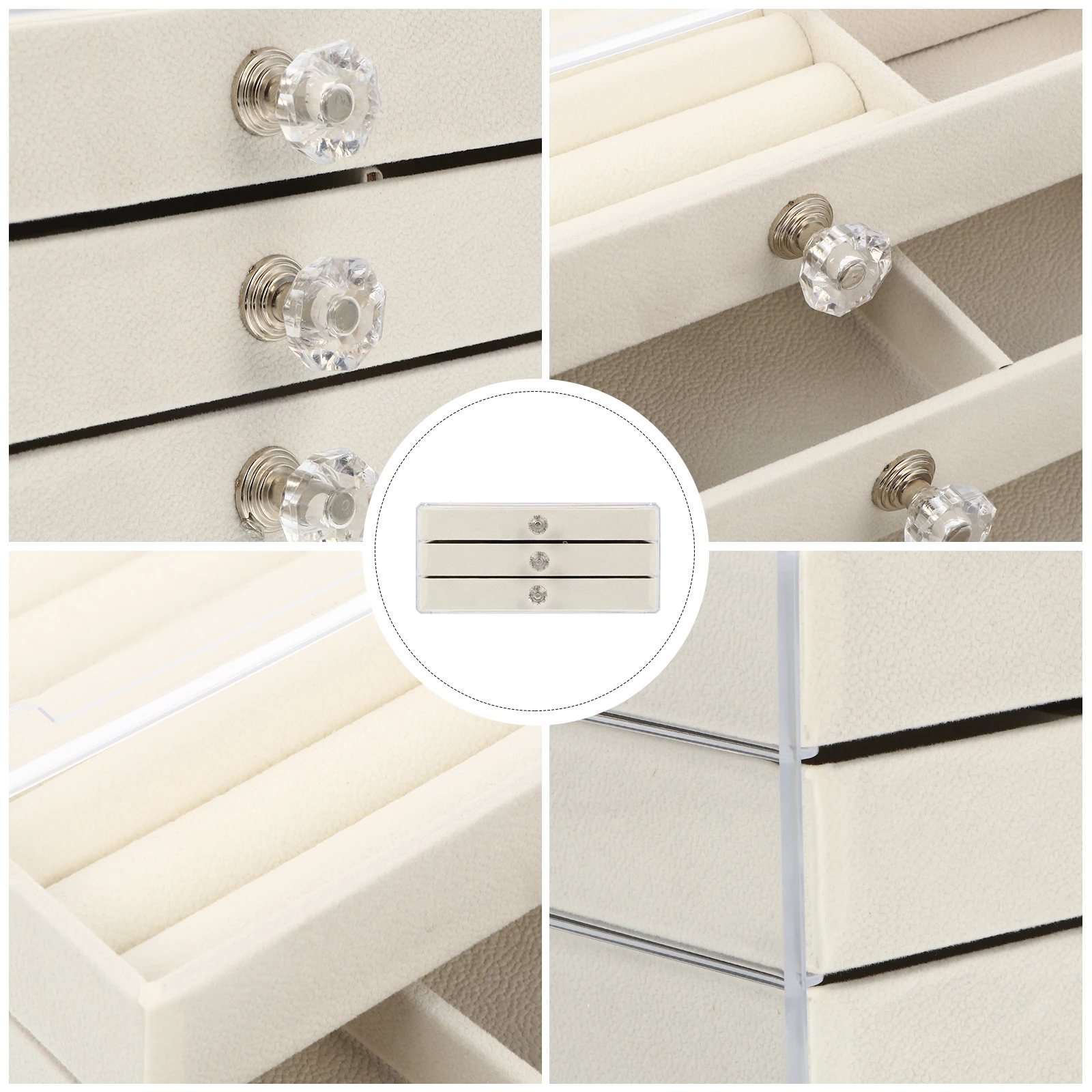 

Earring Storage Box Jewelry Holder Drawer Organizer Plastic Container
