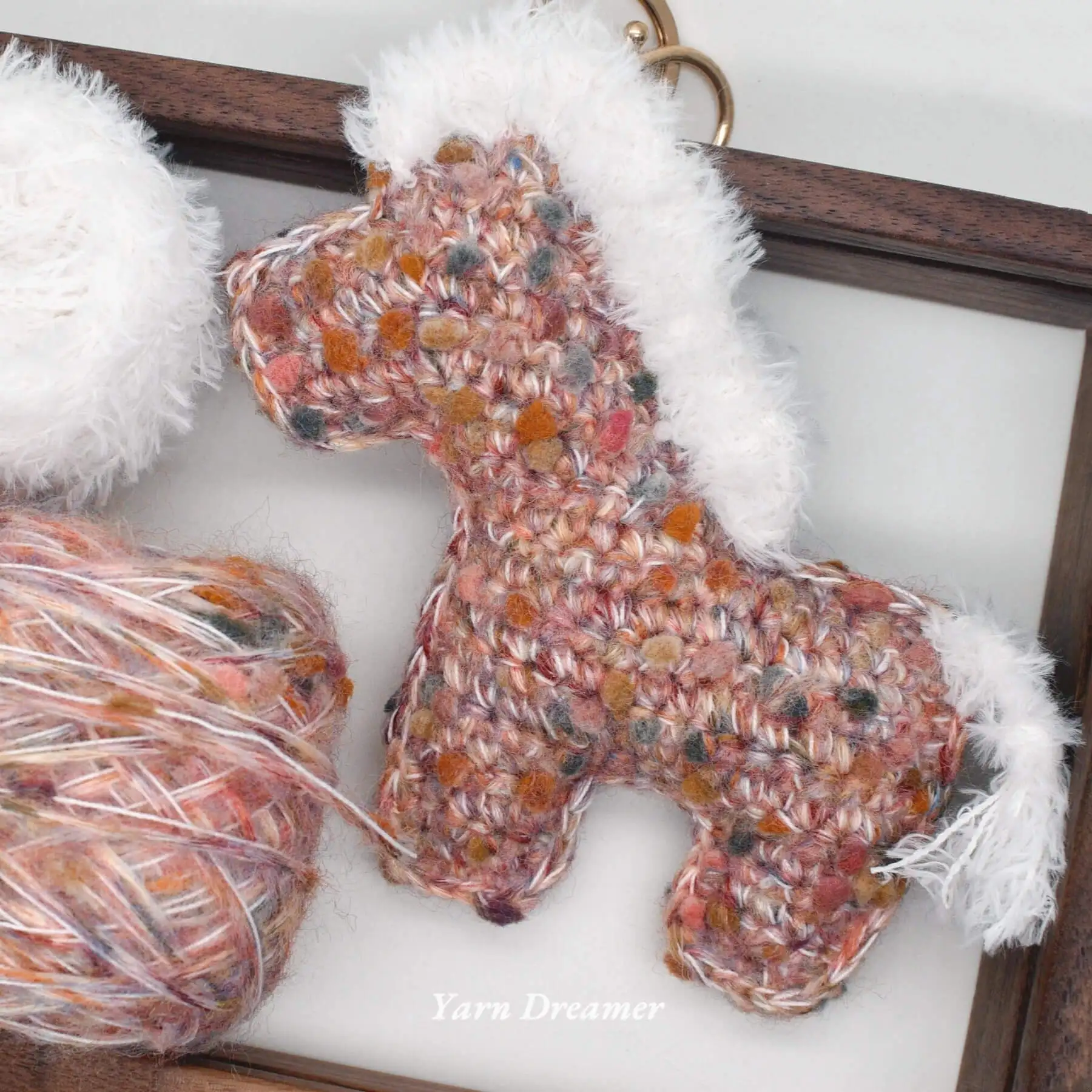 

Vintage Tweed Style Slub Textured Wool Yarn for Crochet Accessories Horse Bag Charm Craft Supplies Slub Art Yarn Crochet Thread