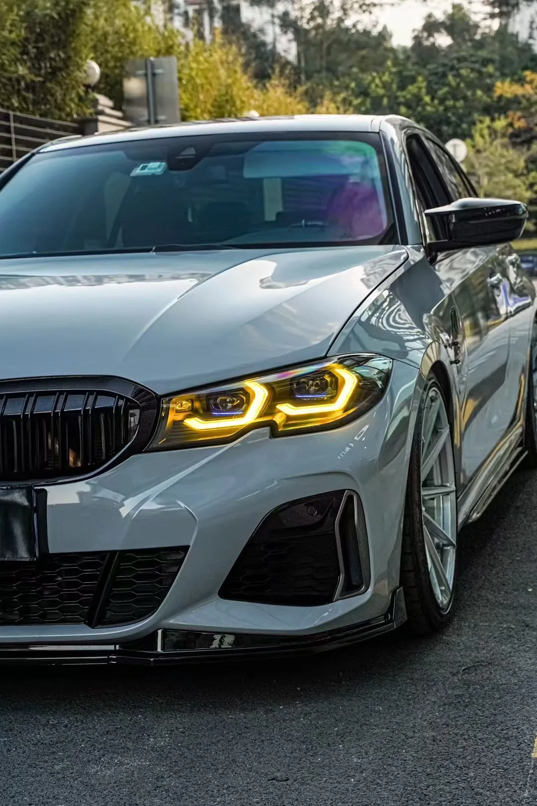 Auto DUAL COLOR DRL Laser Style Headlights For BMW 3 Series G20 2019-2022 Car Lighting Systems Head Lights White&Yellow Drl