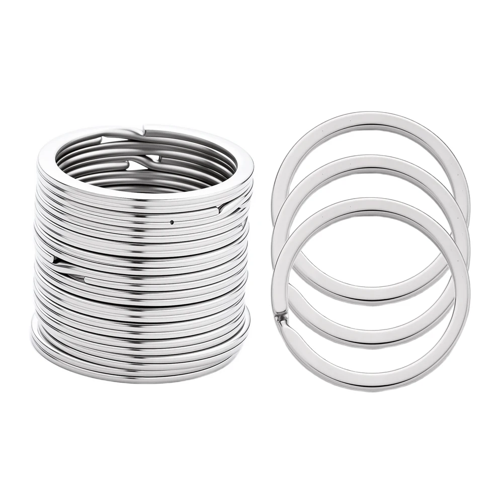 20 Stück Legierungs-Schlüsselanhänger 15-35mm Biegeringe Metallhakenringe für Schlüsselanhänger-Herstellung Handgemachte Schmuckherstellungszubehör – Detail 5
