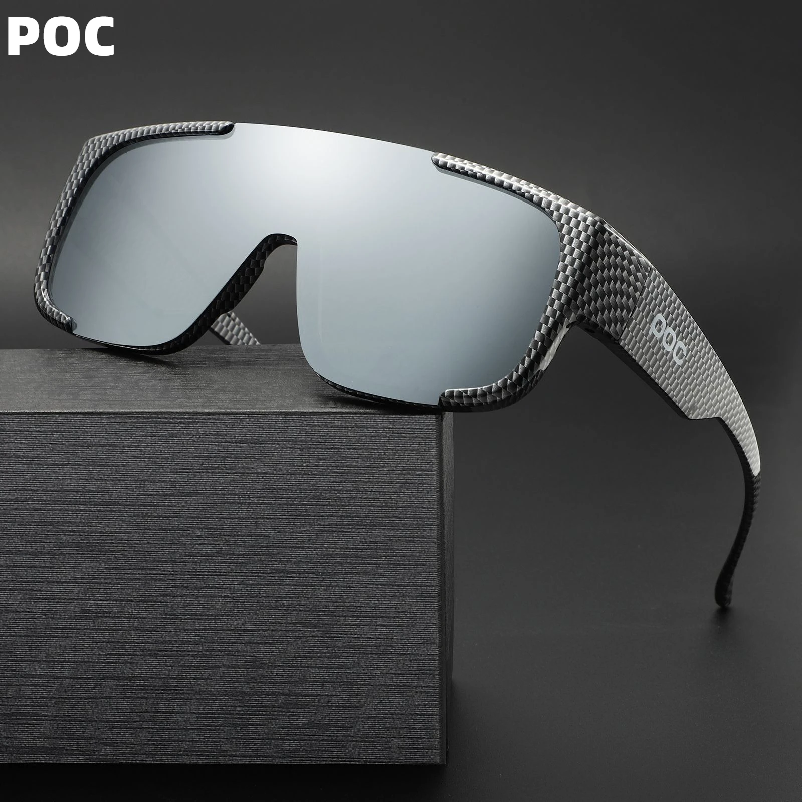 POC cycling fashion glasses Personalized large frame polarized sunglasses Trendy outdoor running and hiking sunglasses