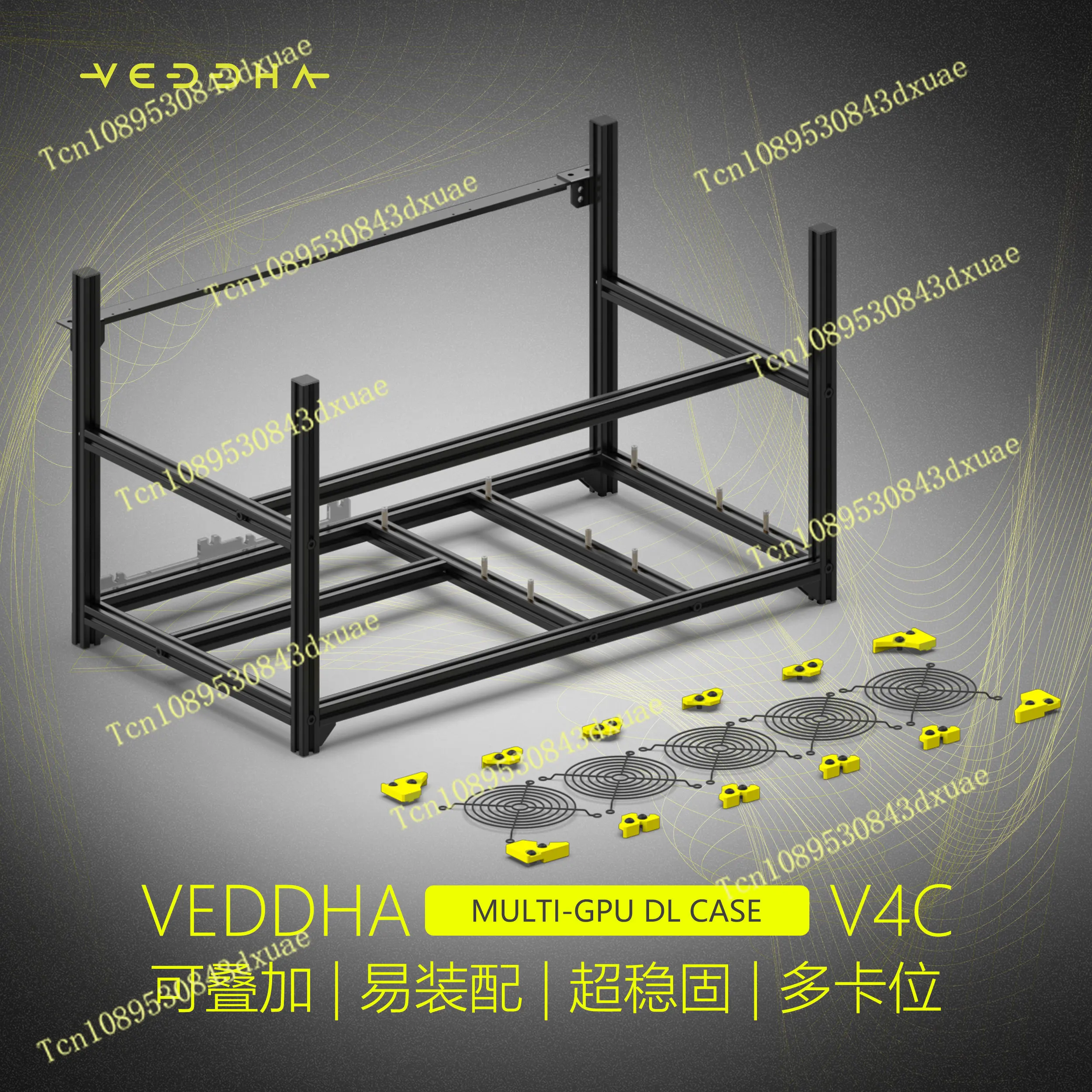 Special clearance, Vinda VEDDHA 6 graphics card/multi-graphics card/AI large model all-aluminum rack chassis