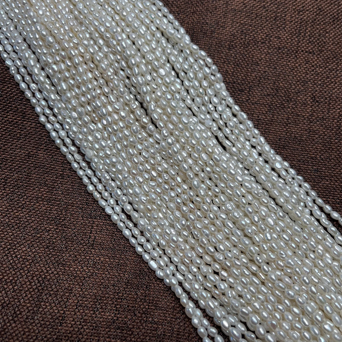

2-3mm AAA Mini Fine Polished Rice Small Bead Natural Freshwater Pearl Jewelry Make DIY Necklace Bracelet Accessories Women Gift
