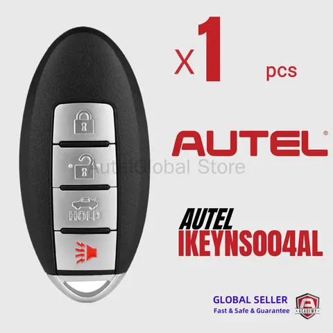 닛산 프리미엄 스타일 4 버튼 IKEYNS004AL에 맞는 Autel 범용 스마트 키