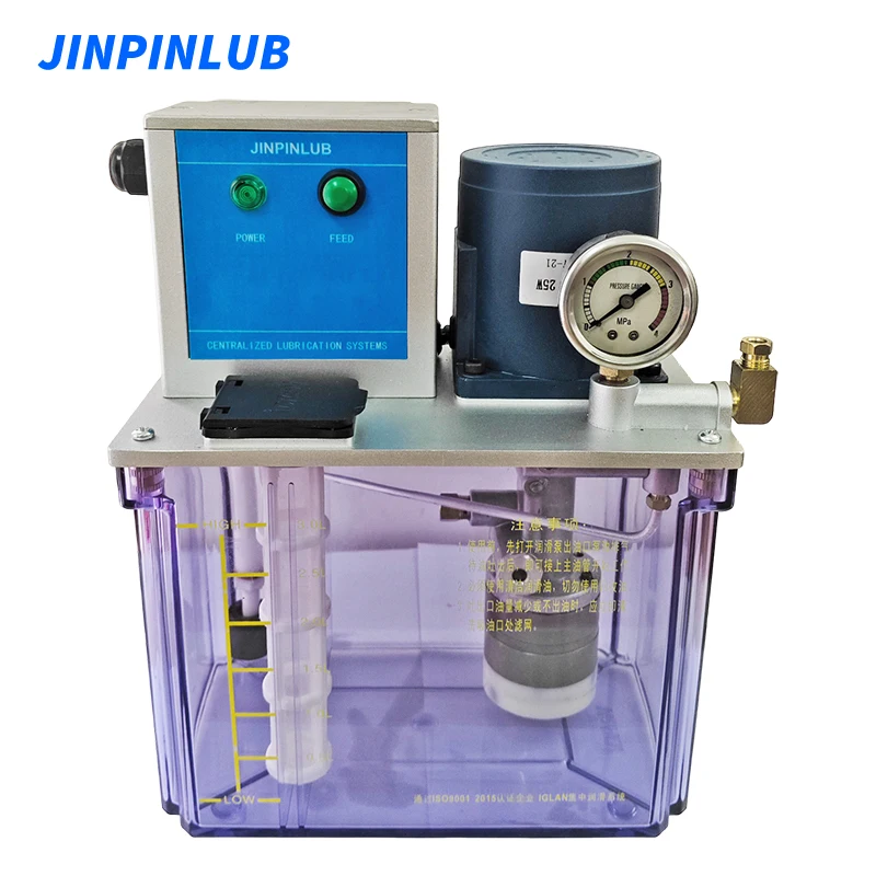 JINPINLUB JMT4 3L electric Volumetric Lubricator Positive Displacement Lubrication Pump For Oil Lubrication Systems