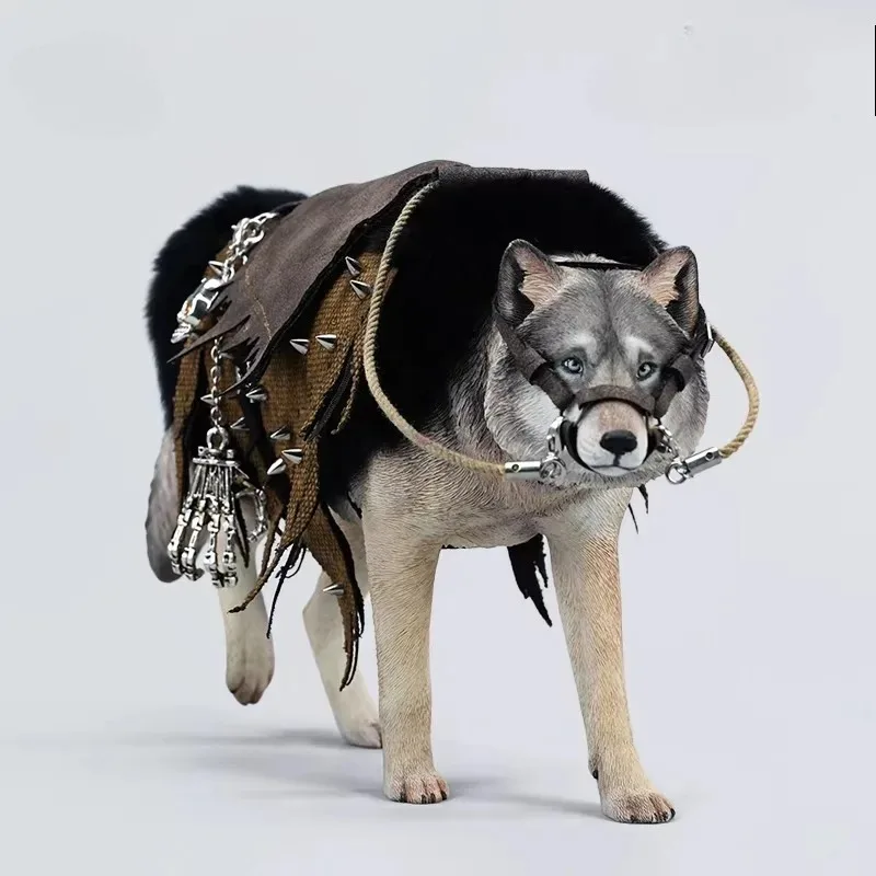 JXK 1/6 Maßstab Simuliertes Tier-Harzmodell Fierce Grassland Wolf für 12-Zoll-Actionfiguren Körper-Szenen-Zubehör auf Lager