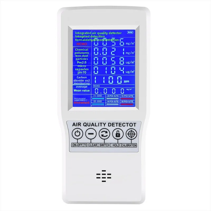 For HCHO Formaldehyde Detector, CO2 Air Quality Monitor, Tester for PM2.5 PM10 TVOC Indoor Air Monitoring Instrument