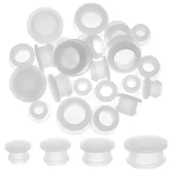 24Pcs 4 Sizes Silicone Stoppers for Salt and Pepper Shakers 1/2 15/32 23/64 11/16 Inch Salt Plug Stopper Replacement Bottle Caps