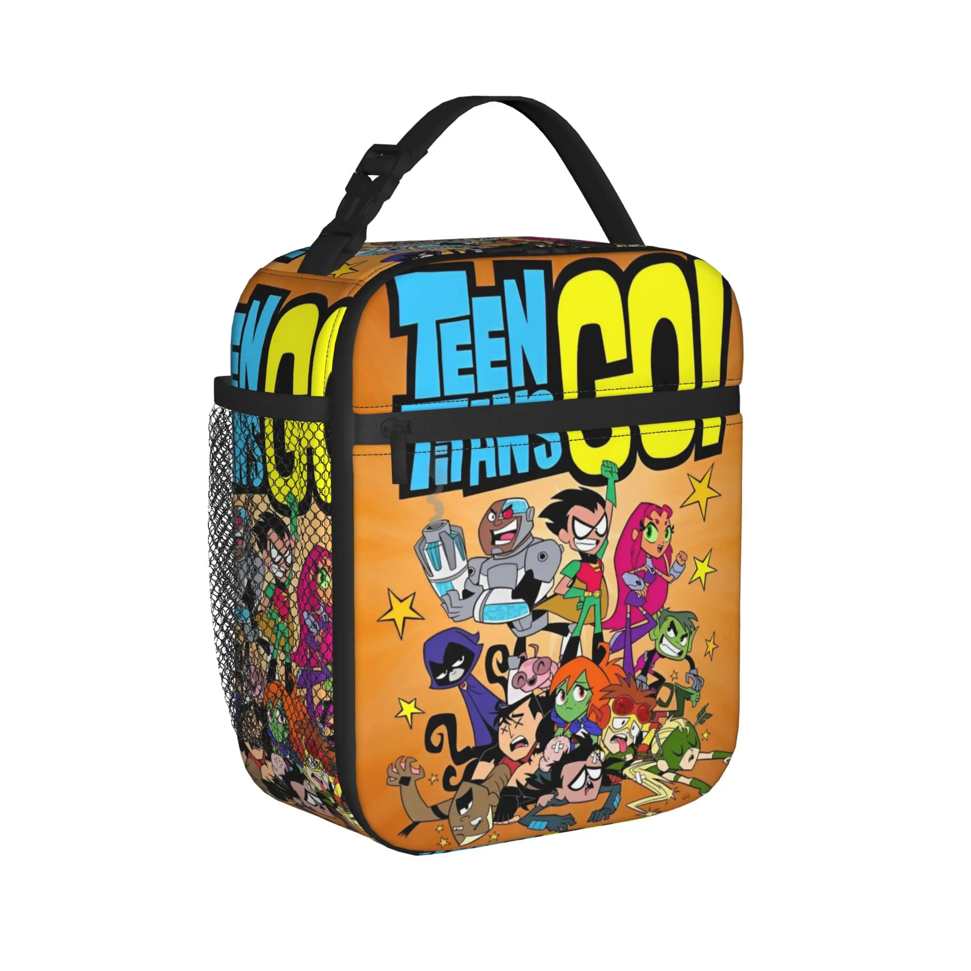 Comic Teen Titans Go Team Insulated Lunch Bag Leakproof Lunch Container Cooler Bag Tote Lunch Box Work  Travel Men Women