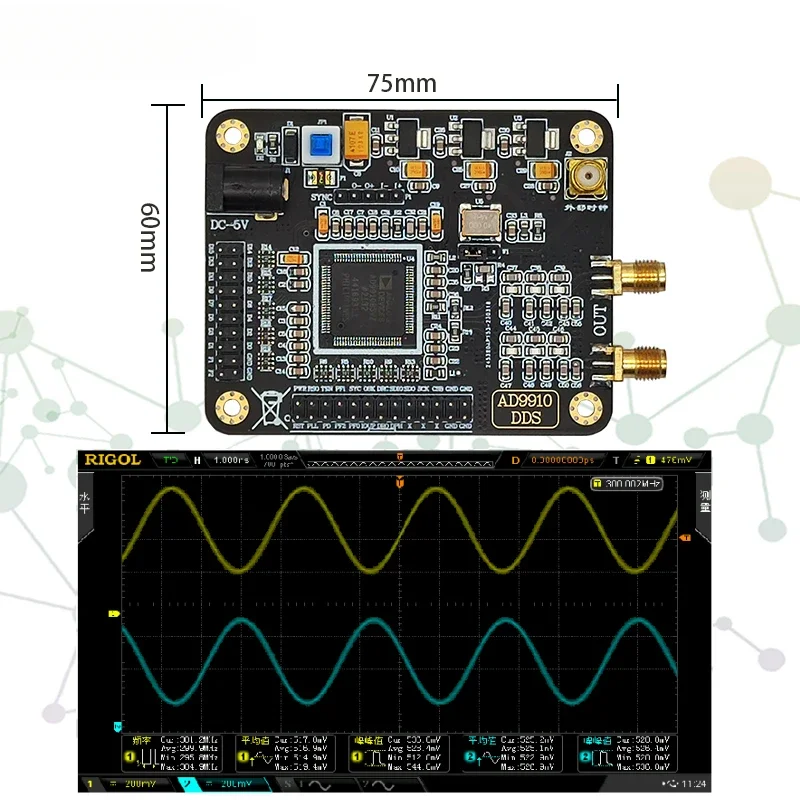 AD9910 High-speed DDS Modul 1G Abtastfrequenz Sinus Welle Signal Generator Sweep Frequenz Quelle Entwicklung Bord 420M