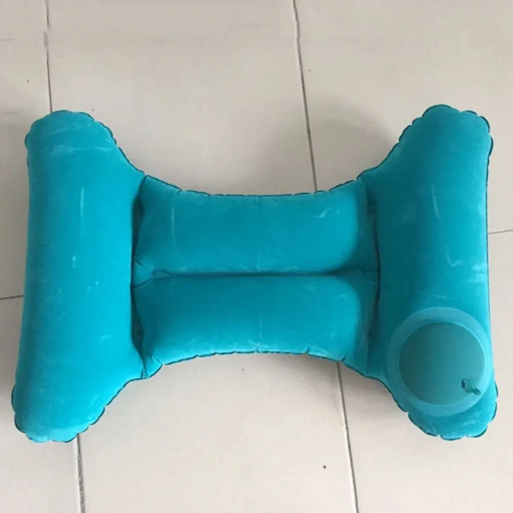Press Type Inflatable Waist Pillow Portable Waist Protection Lumbar Cushion H Shape Quick self Inflation Waist Support Pad