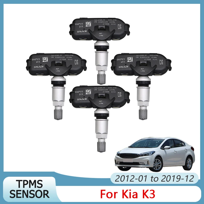 

Tire Pressure Monitor Systems 52933-A7100 433MHZ TPMS Sensor 52933A7100 For Kia K3 2012/01-2019/12