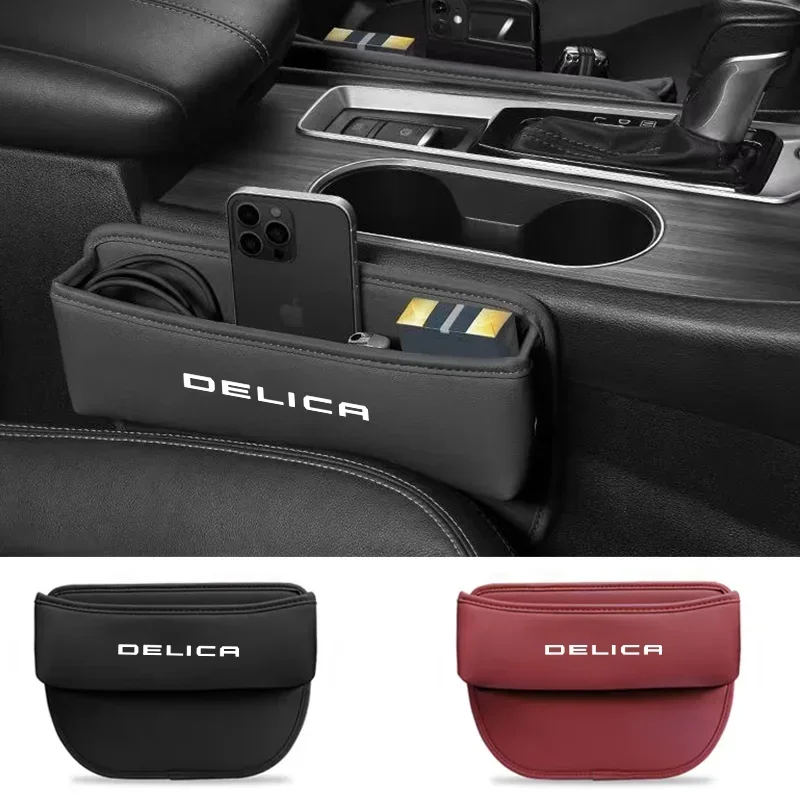 Car Seat Gap Pocket Automatic Seats Slot Box Storage Organizer Phone Holder For Mitsubishi Delica D5 L400 Car Accessories