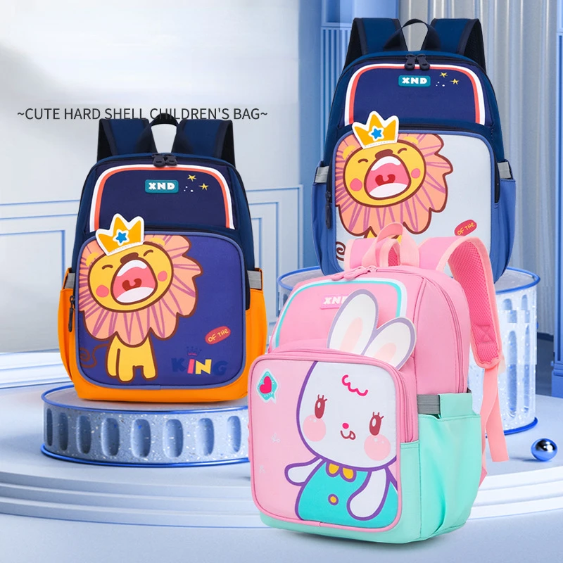 Girl Rabbit Boy Lion Cartoon Backpacks In Kindergarten New Primary Children Cute Fashion Light Waterproof Small Schoolbags Soft
