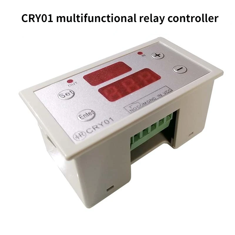 One Way Time Relay Module Delay Power-on Off Delay Cycle Timing Control Switch Digital Display 24V12V