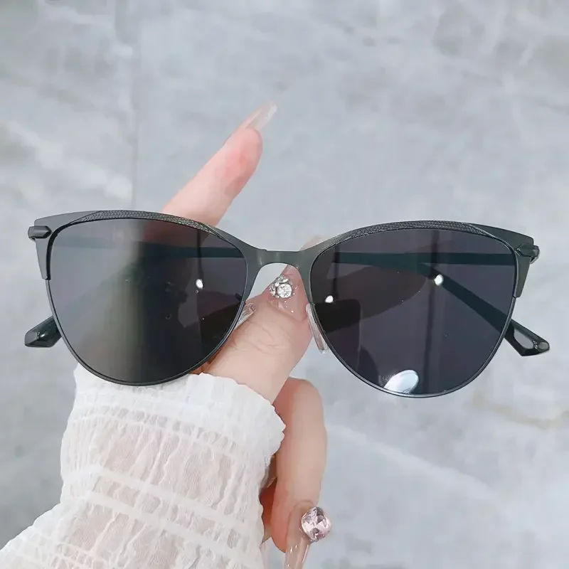 1 Stück modische Retro-Katzenaugen-Sonnenbrille für Damen, Sonnenschutz mit großem Rahmen, UV400, stilvolles Outfit, Strandurlaub – Detail 3