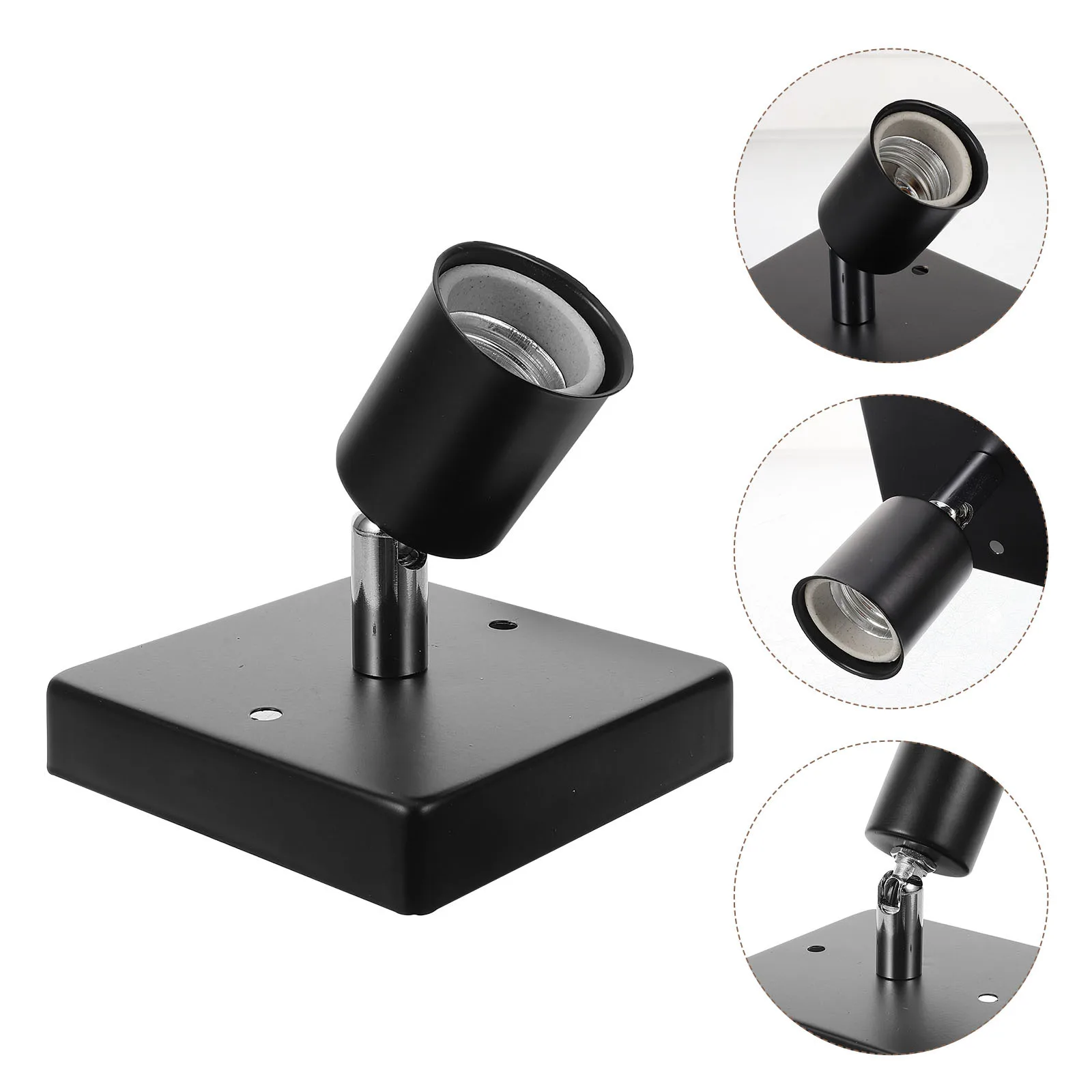 Light Bulb E27 Socket 180 Degree Rotatable Sturdy Long-Lasting Lamp Holder Compatible Household Commercial Use