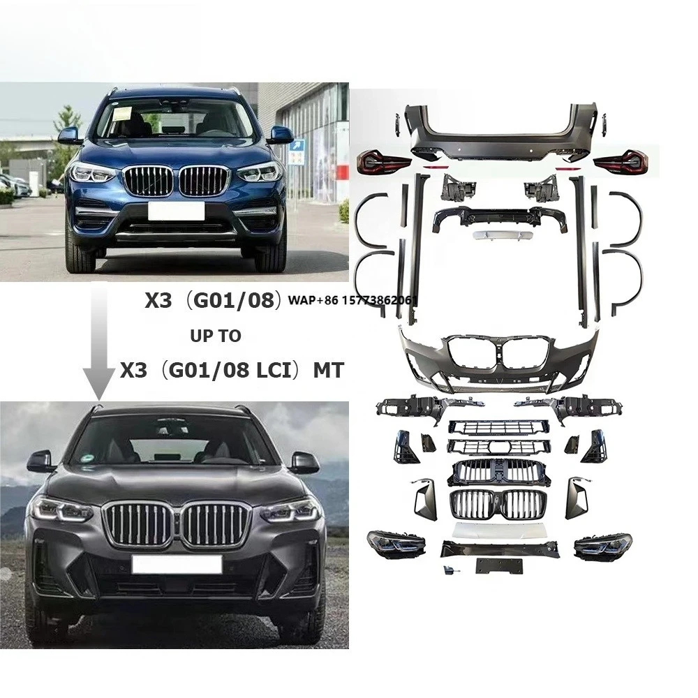 Body Kits Fit for  2018 X3 G01 G08 Old to New 2023 X3 G01 G08 Lci MT Style Car Bumpers Car Accessories Auto Tuning Parts