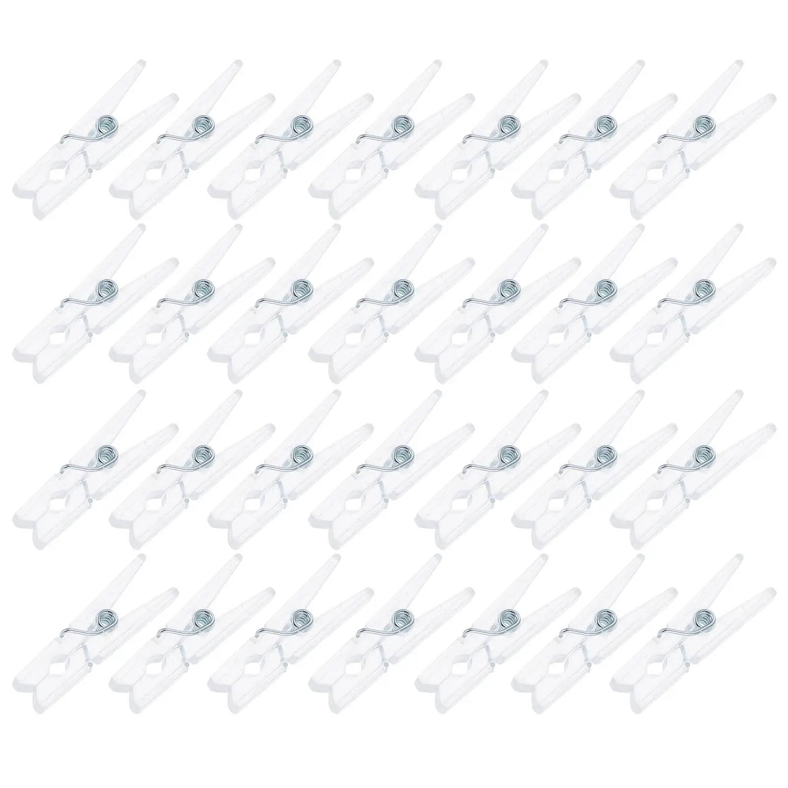 

100 Pcs Plastic Clips Small Steel Photo Display Clamps Wall Hanging Clothespins Home Decor Frame Accessories