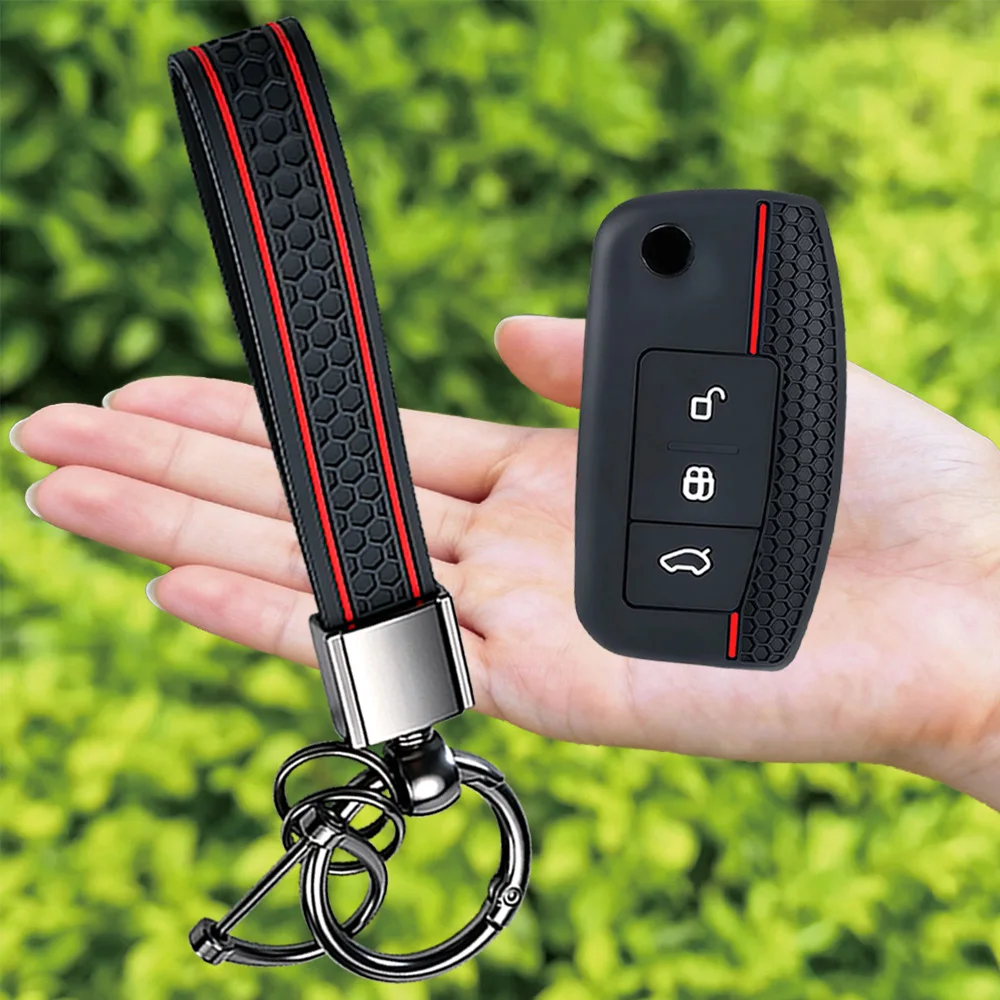 Keychain car key case cover key holder for Ford Focus mk2 C Max S-MAX EcoSport Fusion Fiesta Mk7 Cowgar Mondeo 2 Mustang Mach