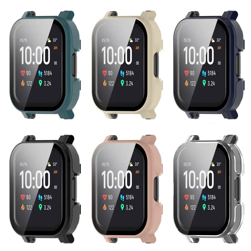 PC Protective Case New Shell Tempered Screen Protector Hard Smart Watch Cover Shell for Haylou Watch2 LS02