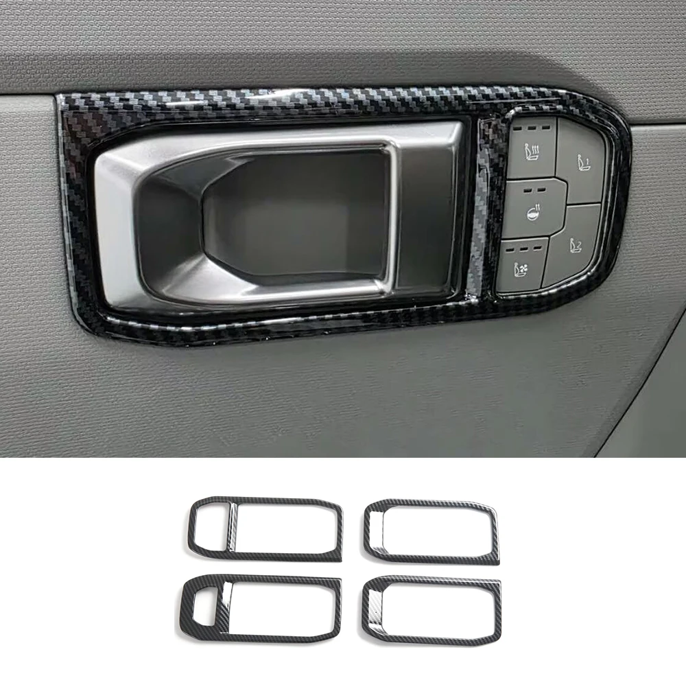 

Accessories For 2026 Kia Seltos Interior Door Handle Panel Trim Cover Stickers Carbon Fiber Effect